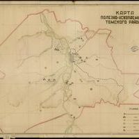 Карта полезных ископаемых Томского района. Карта – схема.